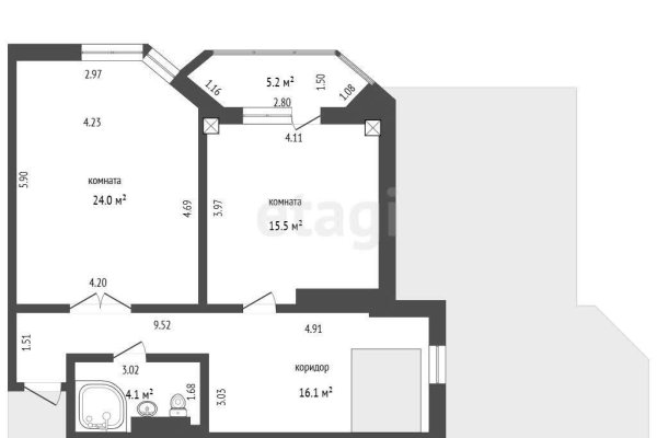 3-комнатная квартира по адресу Маяковского ул., д. 15 - фото 2