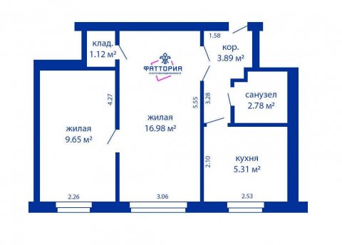 2-комнатная квартира по адресу Семенова ул., д. 26 - фото 14