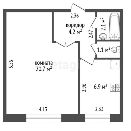 Фотография 1-комнатная квартира по адресу Куйбышева ул., д. 67 к. 2 - фото 2