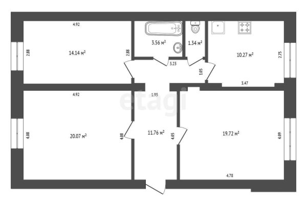 3-комнатная квартира по адресу Мавра ул., д. 68 к. В - фото 2