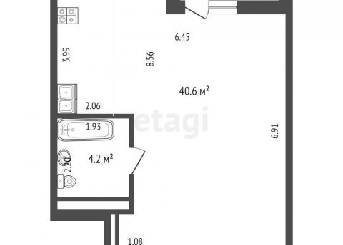 1-комнатная квартира по адресу Мстиславца ул., д. 24 - фото 3