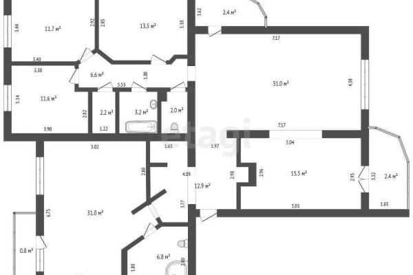 5+ -комнатная квартира по адресу Захарова ул., д. 50 к. В - фото 2