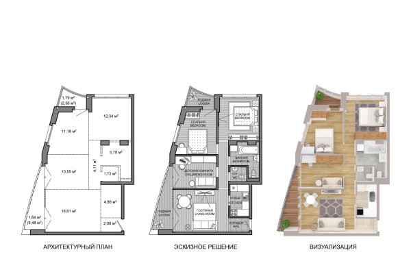 4-комнатная квартира по адресу Лейтенанта Кижеватова ул., д. 3 - фото 2