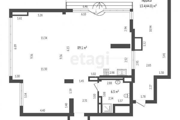 4-комнатная квартира по адресу Мстиславца ул., д. 18 - фото 4