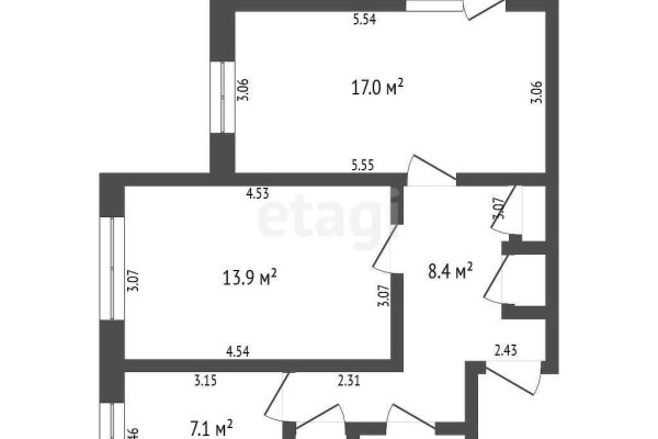 2-комнатная квартира по адресу Лейтенанта Кижеватова ул., д. 78 - фото 5
