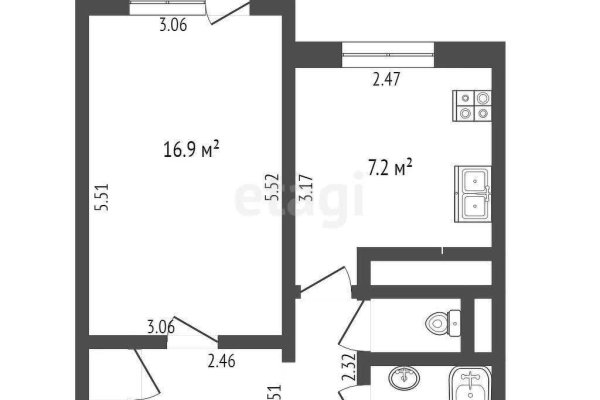 1-комнатная квартира по адресу Якубовского ул., д. 22 к. 3 - фото 6