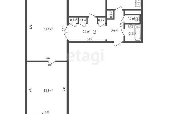 3-комнатная квартира по адресу Гамарника ул., д. 28 - фото 2