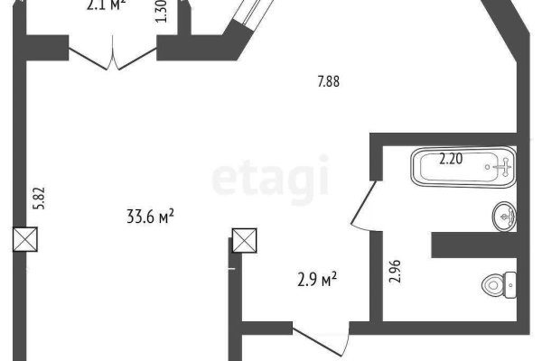 1-комнатная квартира по адресу Германовская ул., д. 9 - фото 2
