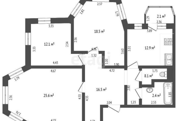 3-комнатная квартира по адресу Колесникова ул., д. 36 - фото 8
