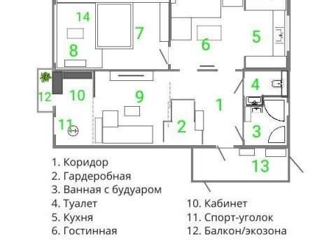2-комнатная квартира по адресу Панченко ул., д. 78 - фото 20