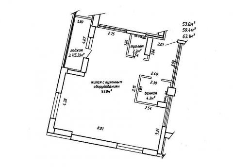 2-комнатная квартира по адресу Мстиславца ул., д. 15 - фото 17