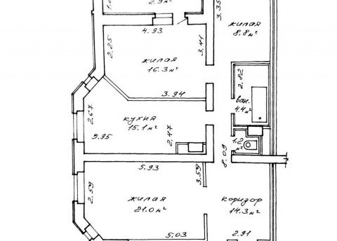 4-комнатная квартира по адресу Беды ул., д. 27 - фото 12