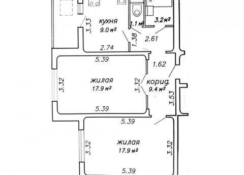 2-комнатная квартира по адресу Гаруна ул., д. 28 - фото 18