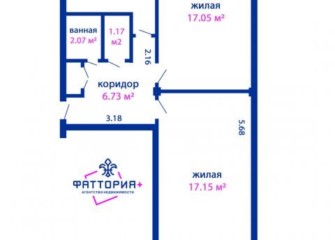2-комнатная квартира по адресу Мавра ул., д. 18 - фото 3