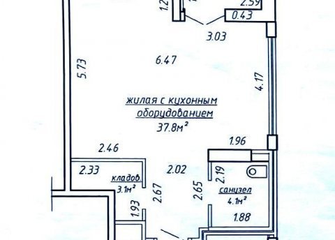 1-комнатная квартира по адресу Туровского ул., д. 2 - фото 12