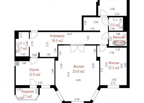 3-комнатная квартира по адресу Полесская ул., д. 3 - фото 18