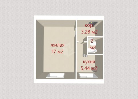 1-комнатная квартира по адресу Железнодорожная ул., д. 120 - фото 11