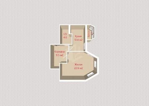 1-комнатная квартира по адресу Игнатовского ул., д. 1 - фото 19