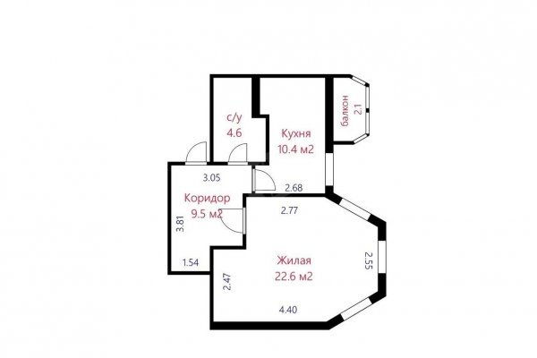 1-комнатная квартира по адресу Игнатовского ул., д. 1 - фото 18