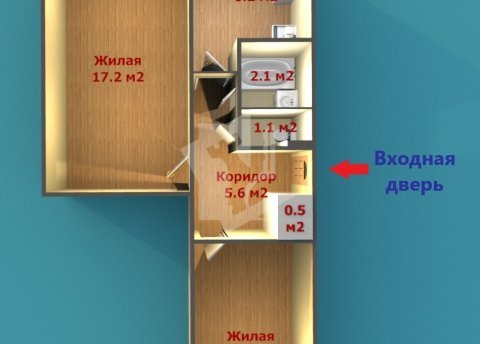 2-комнатная квартира по адресу Щербакова ул., д. 4 к. 2 - фото 17