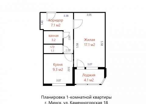 1-комнатная квартира по адресу Каменногорская ул., д. 18 - фото 17