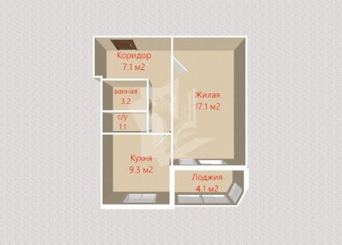 1-комнатная квартира по адресу Каменногорская ул., д. 18 - фото 16