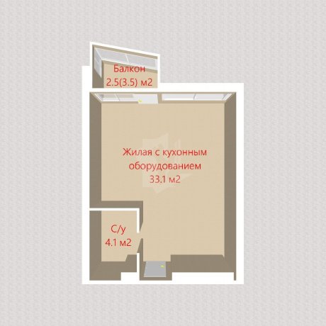 Фотография 2-комнатная квартира по адресу Братская ул., д. 1 - 17