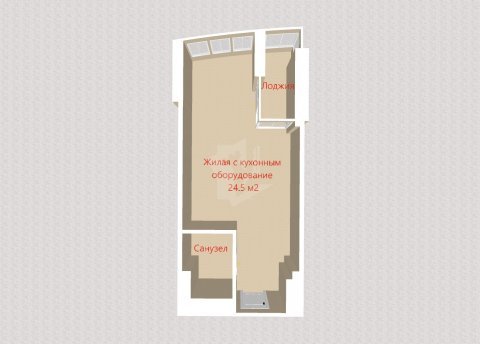 1-комнатная квартира по адресу Мира просп., д. 12 - фото 13