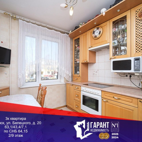 Фотография 3-комнатная квартира по адресу Белецкого ул., д. 20 - фото 1