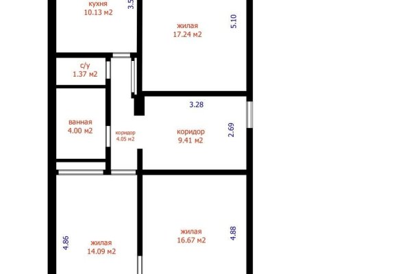 3-комнатная квартира по адресу Независимости просп., д. 19 - фото 1