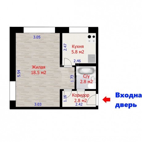 Фотография 1-комнатная квартира по адресу Фроликова ул., д. 5 - 13
