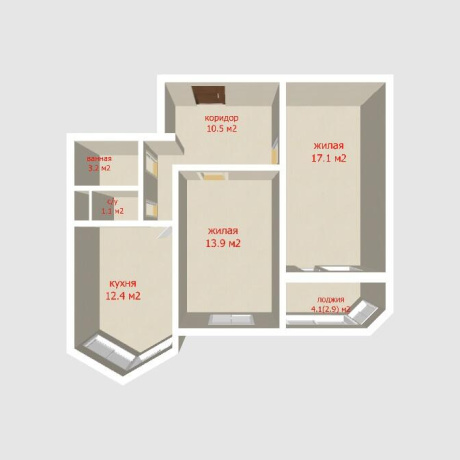 Фотография 2-комнатная квартира по адресу Балтийская ул., д. 2 - фото 20