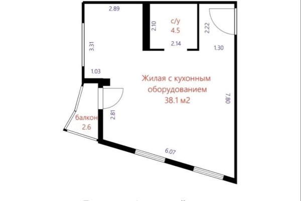 1-комнатная квартира по адресу Игоря Лученка ул., д. 24 - фото 18