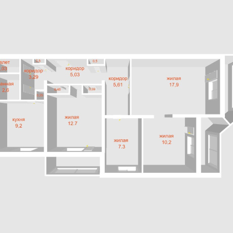 Фотография 4-комнатная квартира по адресу Уборевича ул., д. 148 к. 2 - фото 2