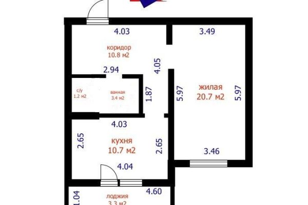 1-комнатная квартира по адресу 40 Лет Победы ул., д. 34 - фото 16