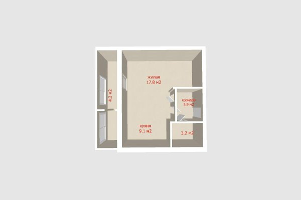 1-комнатная квартира по адресу Голубева ул., д. 16 к. 1 - фото 2