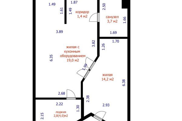2-комнатная квартира по адресу Жореса Алфёрова ул., д. 3 - фото 4