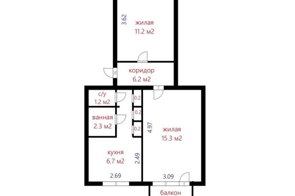 2-комнатная квартира по адресу Казинца ул., д. 51 к. 1 - фото 2