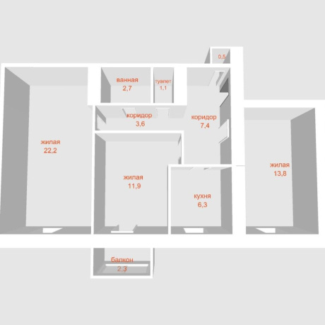 Фотография 3-комнатная квартира по адресу Карвата ул., д. 34 - фото 19