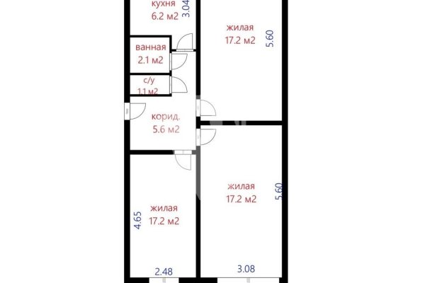 3-комнатная квартира по адресу Ландера ул., д. 74 - фото 15