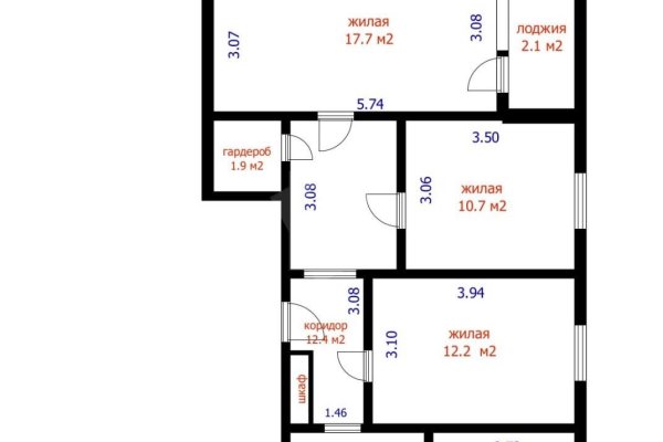 3-комнатная квартира по адресу Дунина-Марцинкевича ул., д. 6 - фото 18