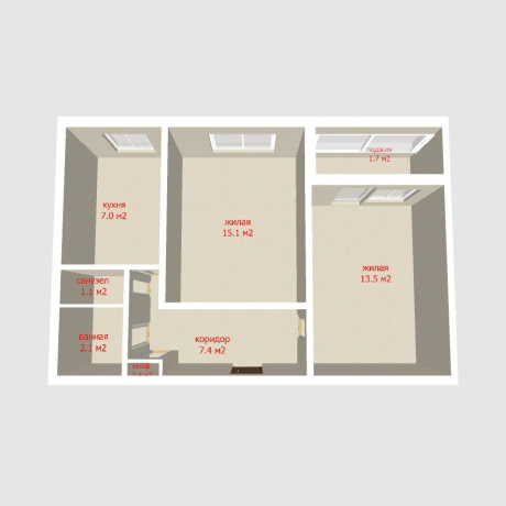 Фотография 2-комнатная квартира по адресу 50 лет Октября парк, д. 4 - фото 2