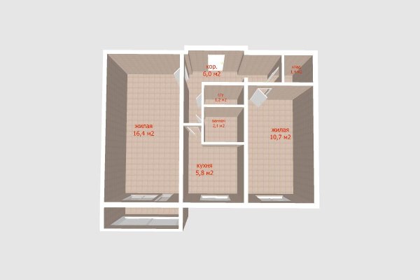 2-комнатная квартира по адресу Данилы Сердича ул., д. 4 - фото 17