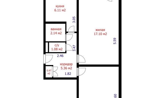 2-комнатная квартира по адресу Уборевича ул., д. 152 к. 1 - фото 17