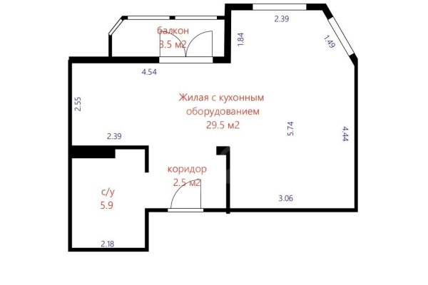 1-комнатная квартира по адресу Каменногорская ул., д. 60 - фото 20