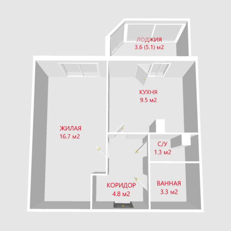 Фотография 1-комнатная квартира по адресу Чичурина ул., д. 20 - фото 16