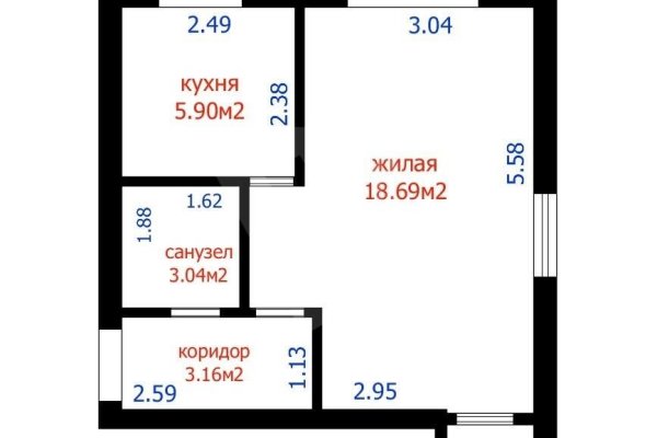 1-комнатная квартира по адресу Коржа ул., д. 16 - фото 16