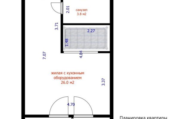 1-комнатная квартира по адресу Николы Теслы ул., д. 20 - фото 12