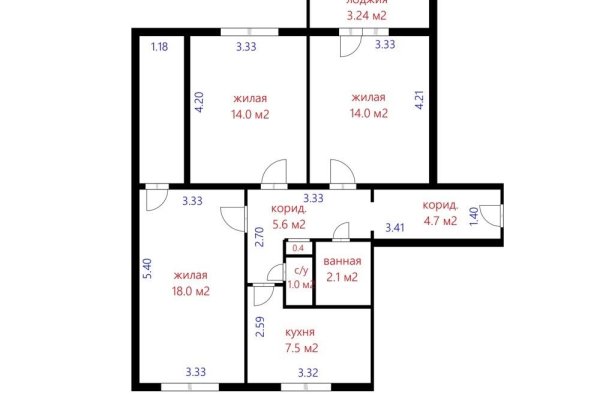 3-комнатная квартира по адресу Матусевича ул., д. 30 - фото 15