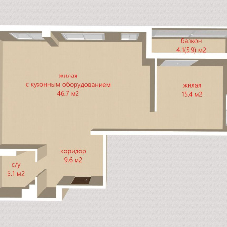 Фотография 2-комнатная квартира по адресу Дзержинского просп., д. 19 к. А - фото 10